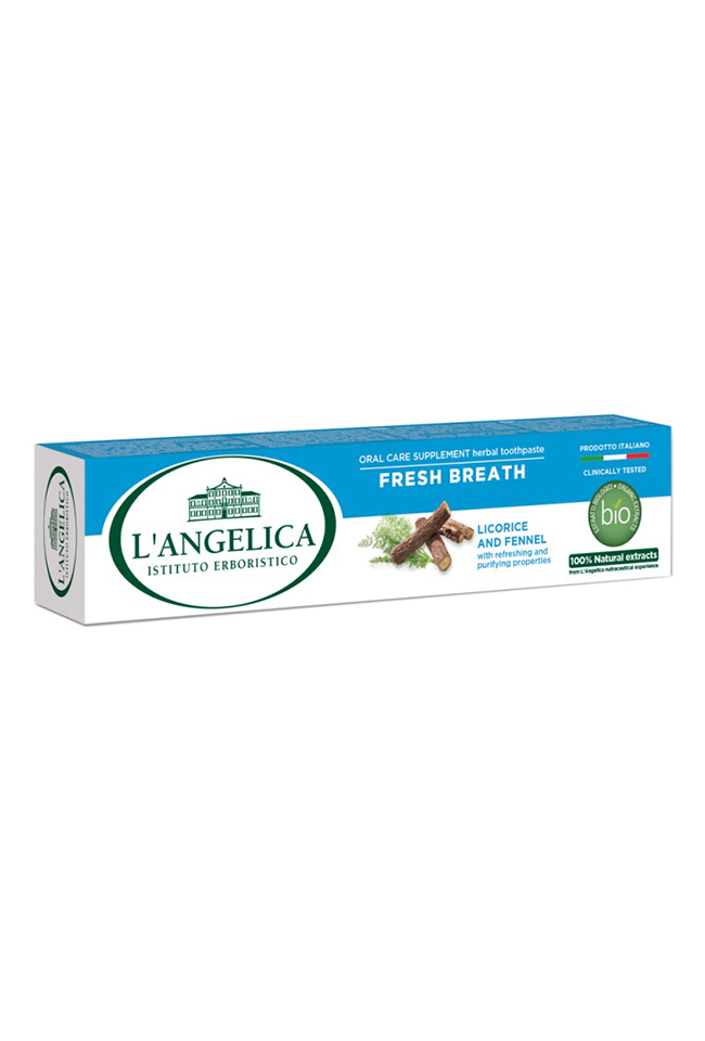 Langleica Toothpaste L'ANGELICA ПАСТА ЗА ЗЪБИ ЗА ЧИСТ И СВЕЖ ДЪХ С БИО ЕКСТАКТ ОТ ЖЕНСКО ...