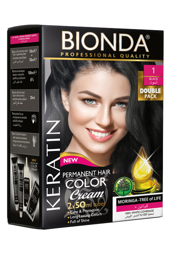 BIONDA БОЯ ЗА КОСА PROFESSIONAL DOUBLE 1 ЧЕРЕН