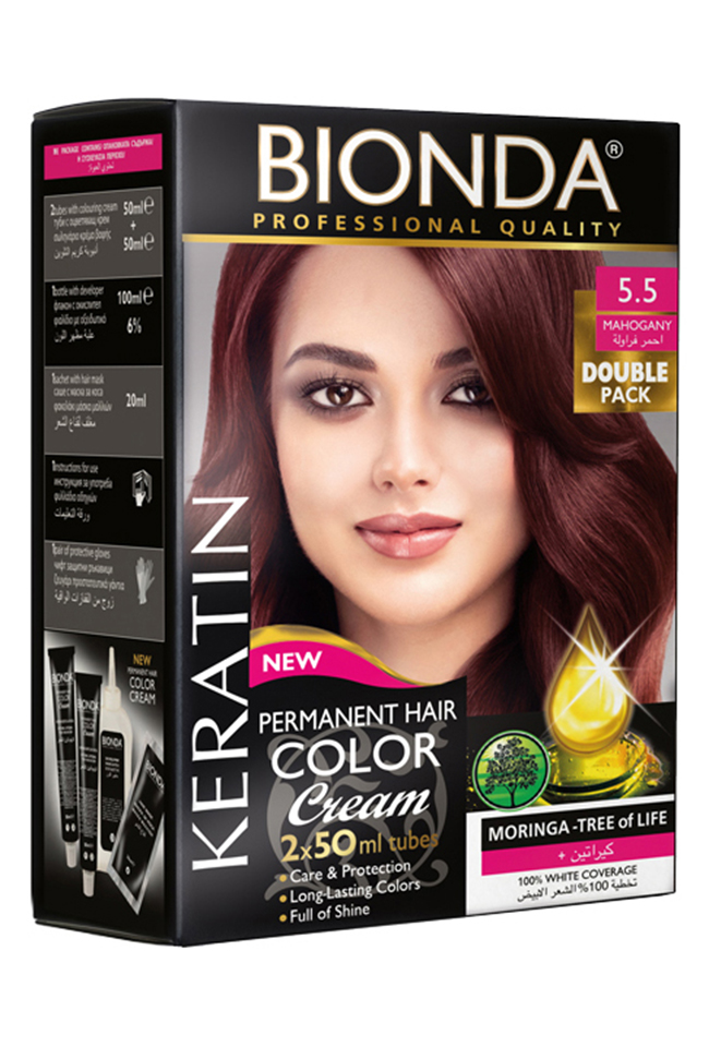 BIONDA БОЯ ЗА КОСА PROFESSIONAL DOUBLE 5.5 МАХАГОН