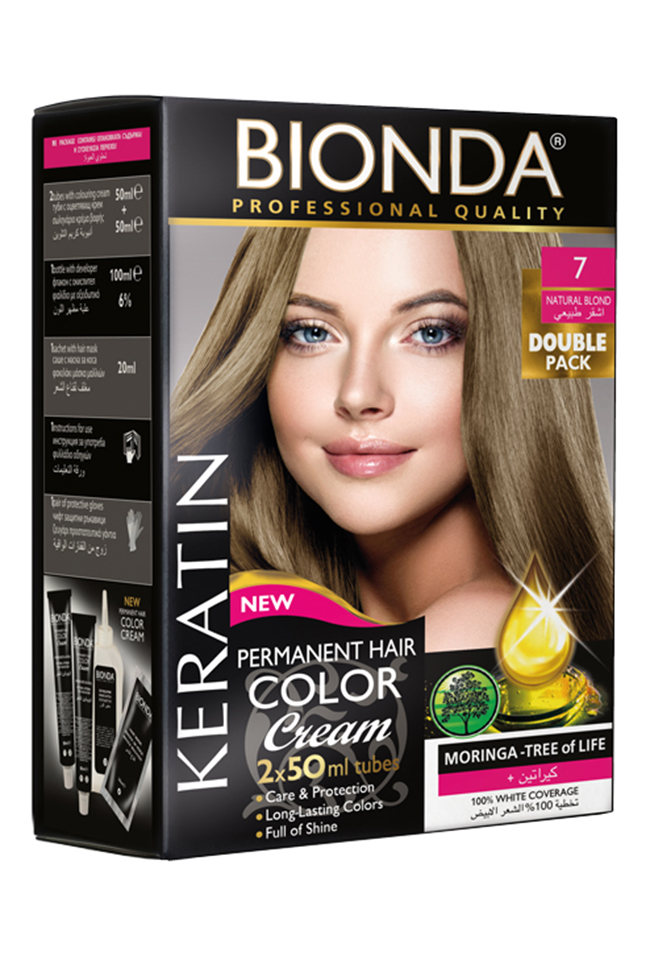 BIONDA БОЯ ЗА КОСА PROFESSIONAL DOUBLE 7 НАТУРАЛНО РУС
