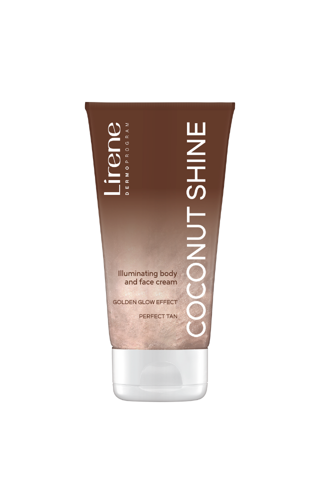 LIRENE PERFECT TAN КРЕМ ЗА ТЯЛО И ЛИЦЕ COCONUT SHINE /СВЕТЛООТРАЗЯВАЩИ ЧАСТИЦИ/ 150 мл. - Image 1