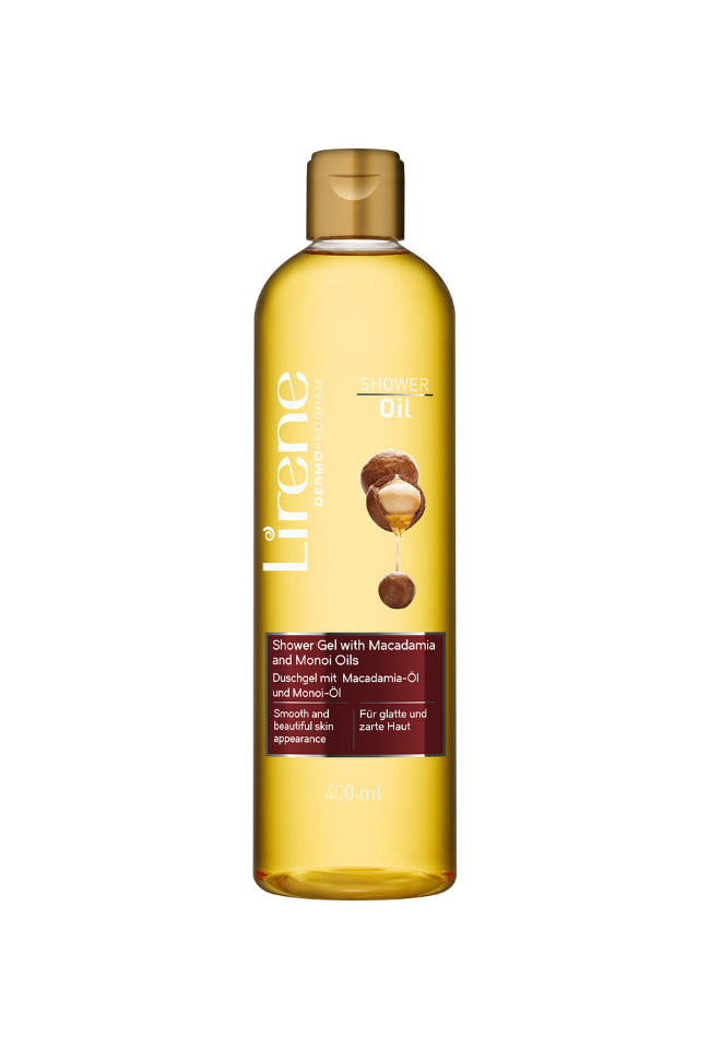 LIRENE ДУШ ОЛИО С МАСЛО ОТ МАКАДАМИЯ И МОНОИ 400мл. - Image 1