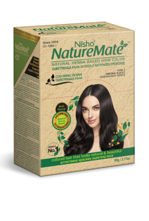 NISHA NATURAL КЪНА ЗА КОСА №200 ОРИГИНАЛНО ЧЕРЕН 90гр