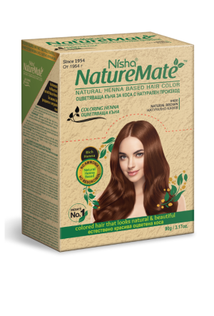 NISHA NATURAL КЪНА ЗА КОСА №400 НАТУРАЛНО КАФЯВ 90гр